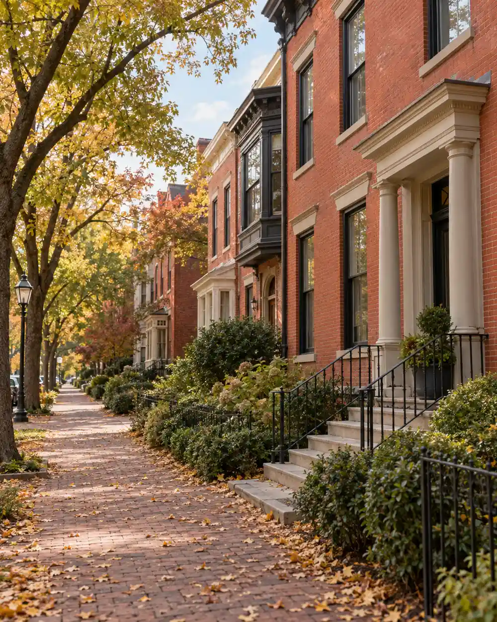 Illustrative Central Virginia street with portable restroom planning notes