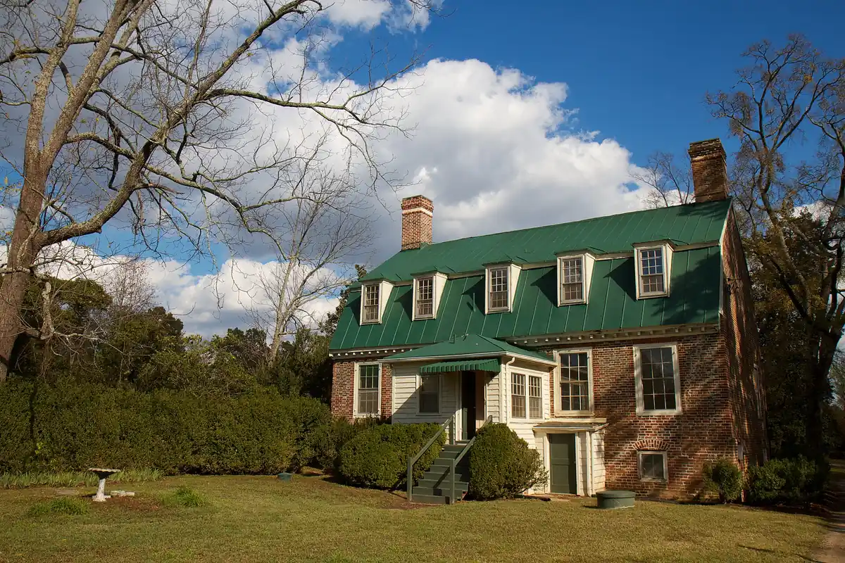 The historic Shelton House near Mechanicsville, Virginia